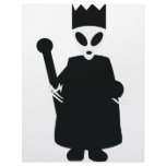 black alien king icon letterhead design