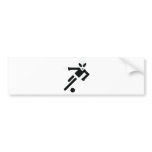 black alien soccer icon bumper stickers