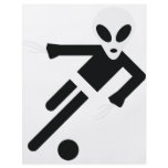 black alien soccer icon personalized flyer