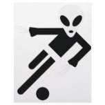 black alien soccer icon customized letterhead