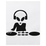 black alien turn tables dj icon flyers