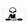 black alien turn tables dj icon photo cards