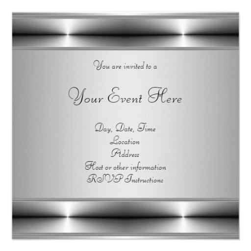 Black All Occasion Party Personalized Announcements
