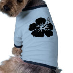 Black aloha flower dog tshirt
