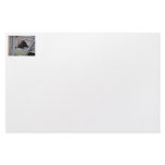 Black alpine goat doe waiting at metal gate personalized stationery