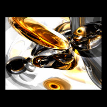 Black Amber Abstract Poster posters