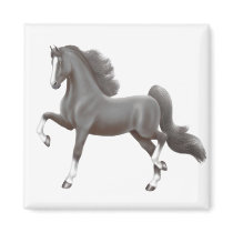 Black American Saddlebred Horse Pin magnets
