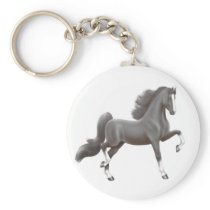 Black American Saddlebred Keychain
