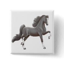 Black American Saddlebred Pin buttons by twopurringcats Black American Saddlebred Pin buttons