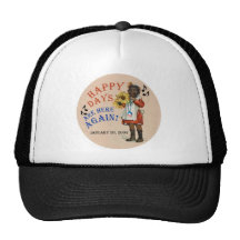 Black Americana Obama Happy Days Are Here Again Mesh Hats
