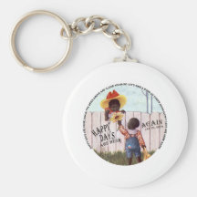 Black Americana Obama Happy Days are Here Again Keychain