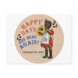 Black Americana Obama Happy Days Are Here Again postcards