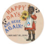 Black Americana Obama Happy Days Are Here Again Sticker