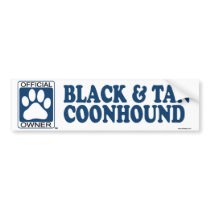 Black &Amp; Tan Coonhound Blue bumper stickers