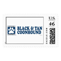 Black &Amp; Tan Coonhound Blue postage by GenuineDogOwner Black &Amp; Tan Coonhound Blue postage