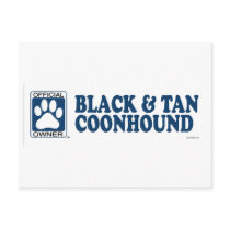 Black &Amp; Tan Coonhound Blue postcards