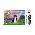 Black &amp; White Cat - Cloud Angel Stamp