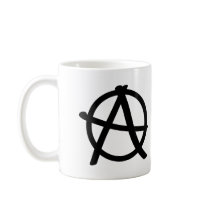 black anarchy sign mugs by Tomaniac black anarchy sign mugs