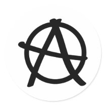 black anarchy sign stickers by Tomaniac black anarchy sign stickers