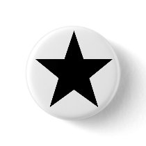 Black Anarchy star (classical) Pinback Buttons
