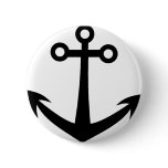black anchor icon pinback buttons