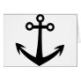 black anchor icon greeting card
