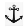 black anchor icon post card