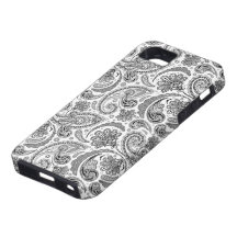 Black And Black Paisley Lace Retro Pattern iPhone 5 Cover