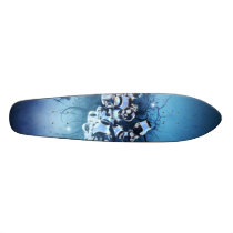 Black and Blue Abstract skateboards
