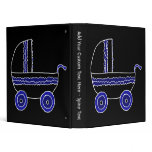 Black and Blue Baby Stroller. 3 Ring Binder