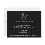 Black and Blue Baby Stroller. Personalized Invitation