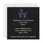 Black and Blue Baby Stroller. Announcement