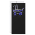 Black and Blue Baby Stroller. Full Color Rack Card