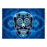 Black and Blue Calavera Card