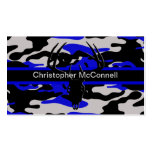Black and Blue Camo Business Card Templates