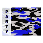 Black and Blue Camo Custom Invite