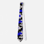 BLACK AND BLUE CAMO CUSTOM TIE