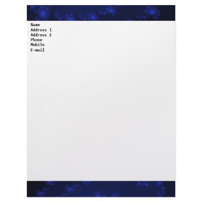Black and Blue Customizable Letterhead by DestroyingAngel