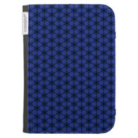 Black and Blue Hexagon Kindle 3 Cover