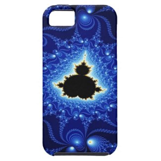 Black and Blue Mandelbrot Fractal iPhone 5 Covers