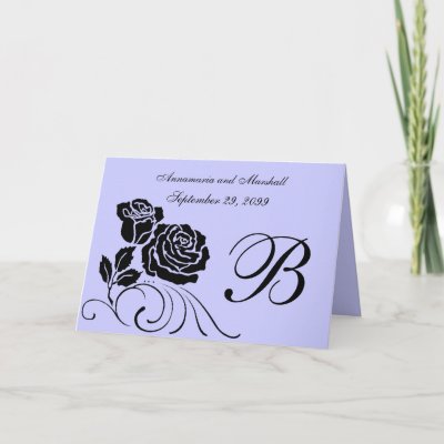 Black And Blue Roses Formal Wedding Invitation Greeting Cards by 