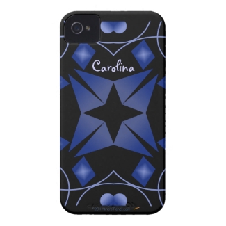 Black and Blue Shining Star Kaleidoscope Abstract