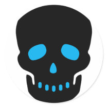 Black and Blue Skull stickers by emonation Black and Blue Skull stickers