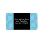 Black and Blue Spotted Pattern Custom Address Label
