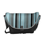 Black and Blue Striped TBA Messenger Bag