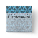 black and bright sky blue damask