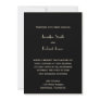 Black and Bronze Art Deco Tower Wedding Invitation
