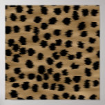 Black and Brown Cheetah Print Pattern.
