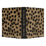 Black and Brown Cheetah Print Pattern. Binder