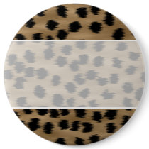 Black and Brown Cheetah Print Pattern. Pinback Buttons